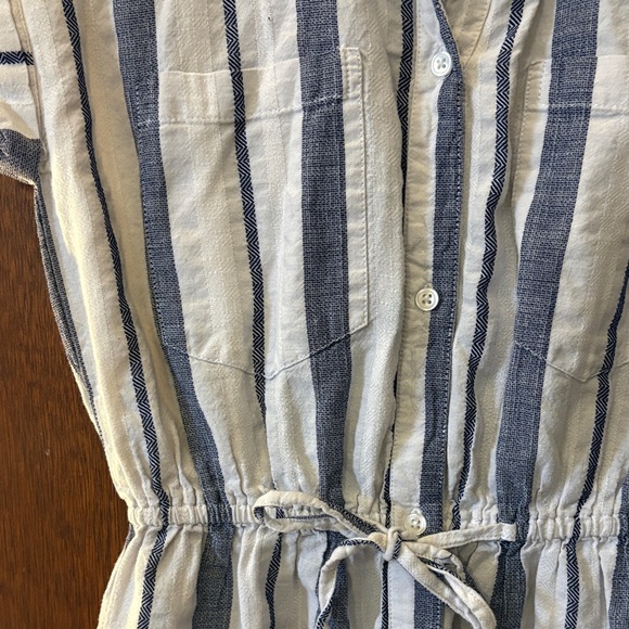 Japna - Blue and White Striped Dress 100% coton - Picture 4 of 5